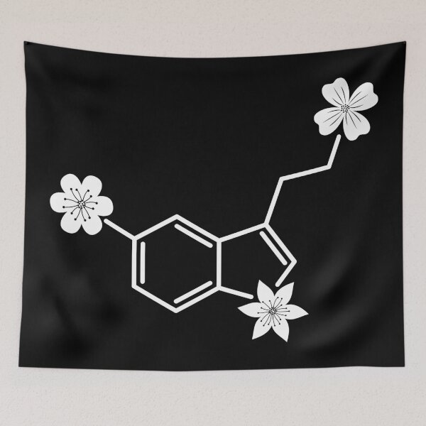 Item preview, Floral Serotonin Molecule Chemistry Design designed and sold by mrhighsky.