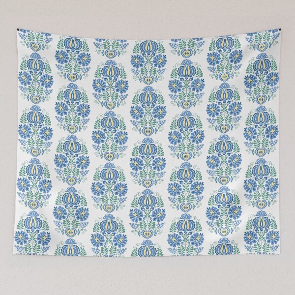Item preview, Moravian Folk Design Blue designed and sold by Barbara Pixton.
