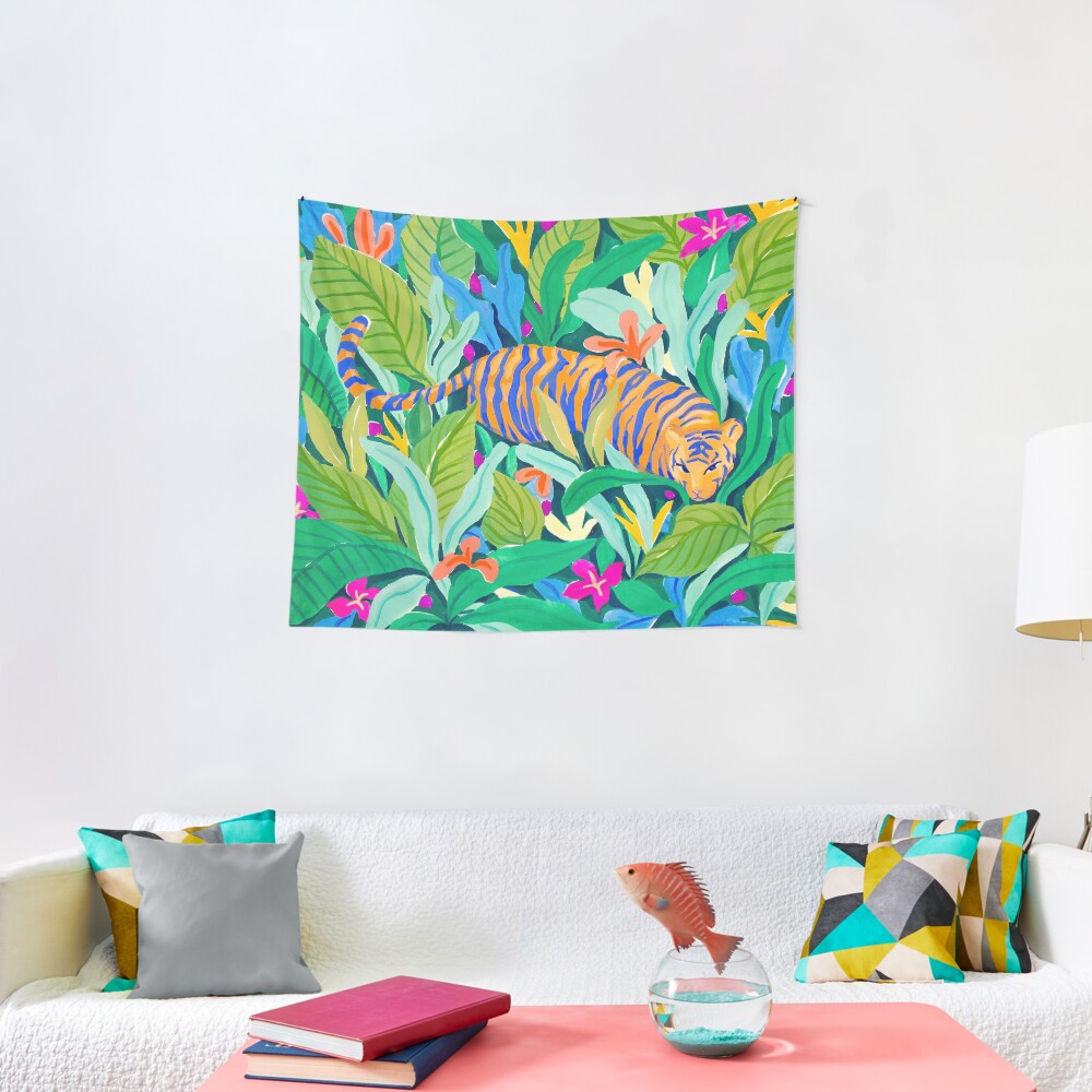 Colorful Jungle Tapestry