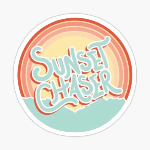 Item preview, Sunset Chaser design designed and sold by stickerdesignss.