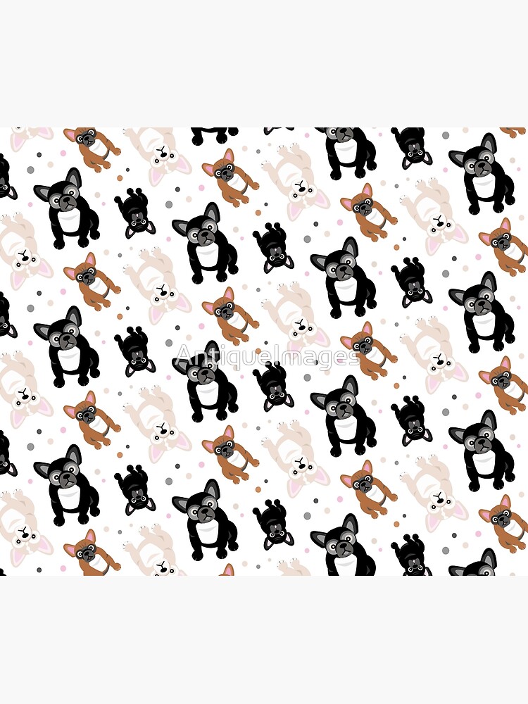 Cute Frenchies French Bulldog Pattern by AntiqueImages
