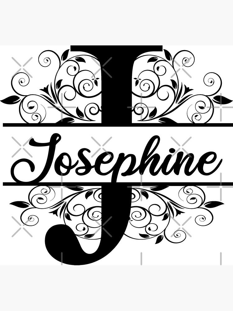 Personalized Name Monogram J - Josephine - Letter J Canvas Print for Sale  by MysticMagpie