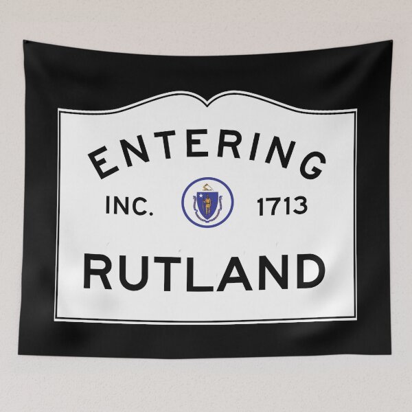 Item preview, Entering Rutland Massachusetts - Commonwealth of Massachusetts Road Sign  designed and sold by NewNomads.