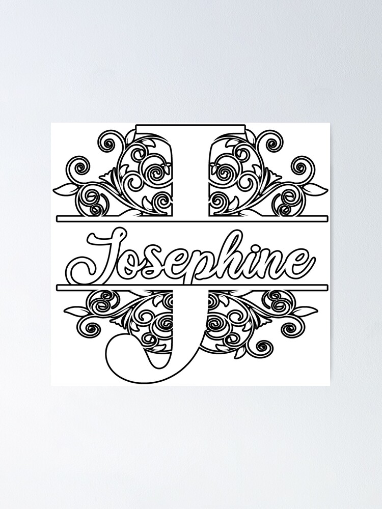 Personalized Name Monogram J - Josephine - Letter J Canvas Print for Sale  by MysticMagpie