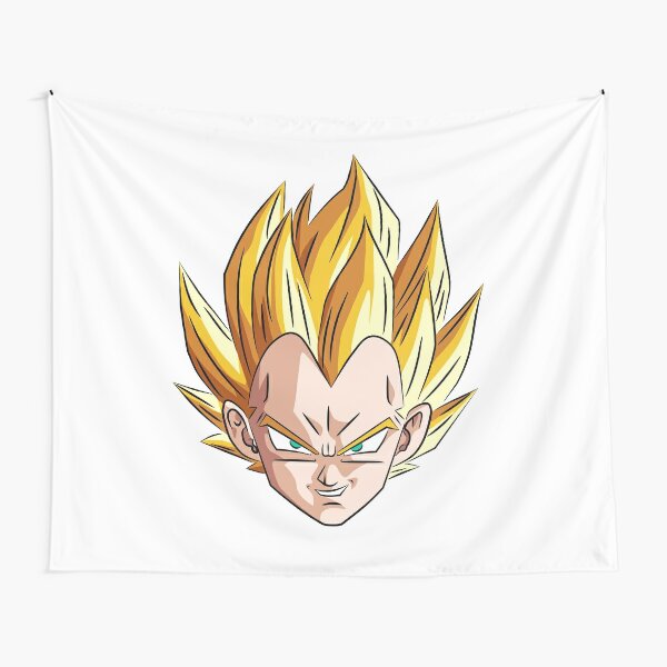 Tentures Visage De Personnage De Vegeta Dragon Ball Z Par Moosman Redbubble