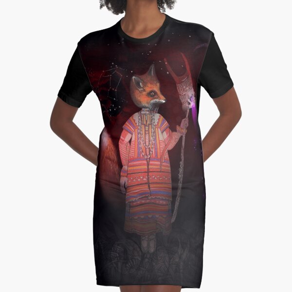 Vasilisa Fox Russian Folktale Graphic T-Shirt Dress
