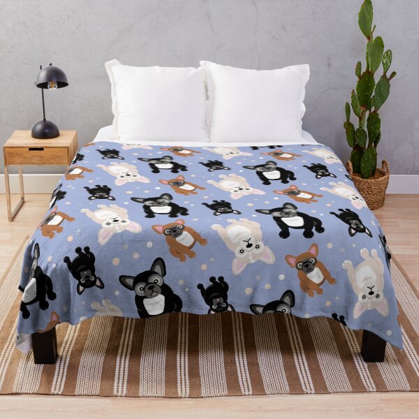 Item preview, Cute French Bulldogs Frenchies Blue designed and sold by AntiqueImages.