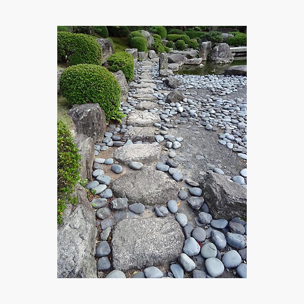 Item preview, Stone Meditation Pathway in a Japanese Garden designed and sold by cuisinecat2.