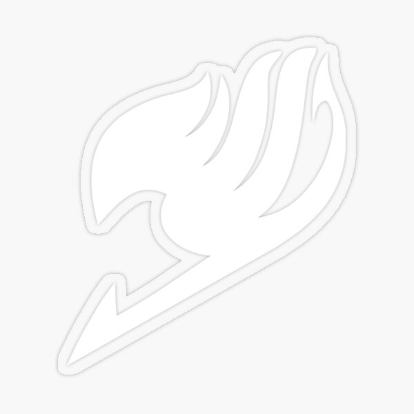 Fairy Tail Logo White Sticker By Astlogo Redbubble