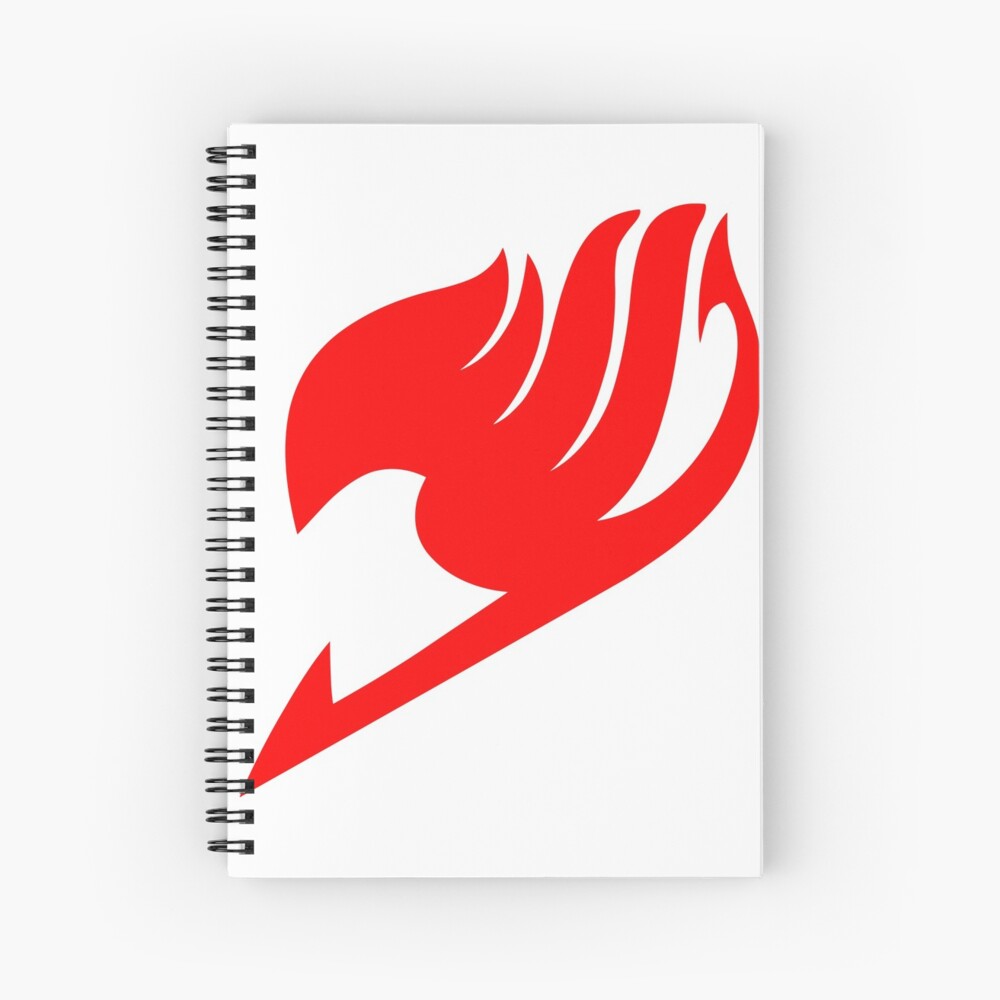 Fairy Tail Logo Red Spiral Notebook By Astlogo Redbubble