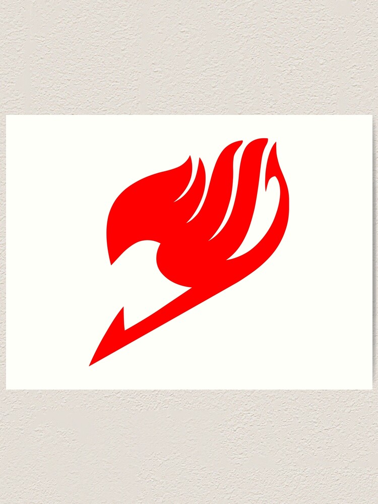 Fairy Tail Logo Red Art Print By Astlogo Redbubble