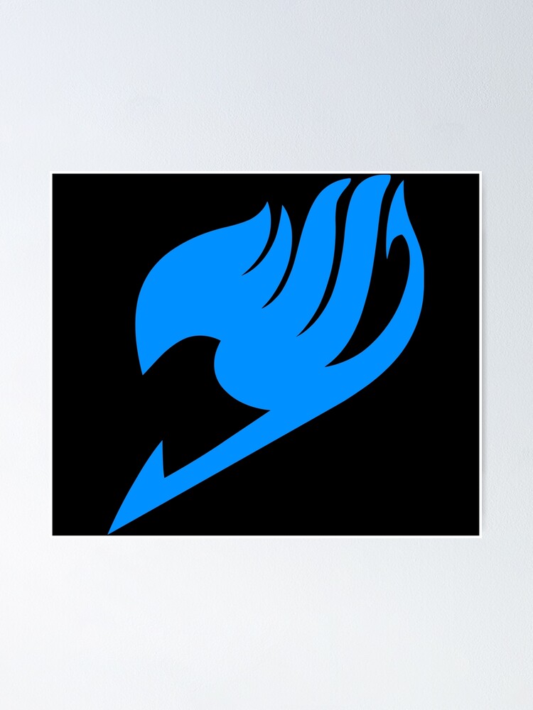 Fairy Tail Logo Blue Poster For Sale By Astlogo Redbubble