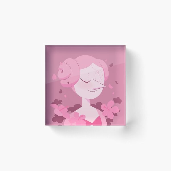 Pastel Pink Pearl portrait Acrylic Block