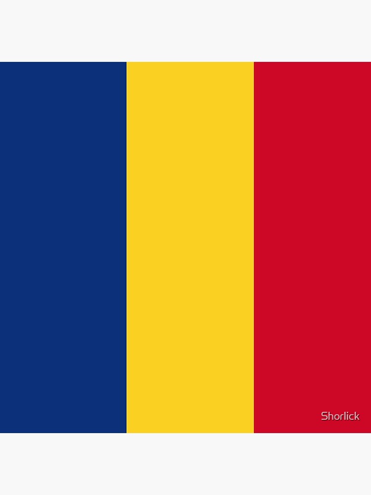 Aperçu 3 sur 3. Coussin avec l'œuvre Drapeau de Roumanie créée et vendue par Shorlick.