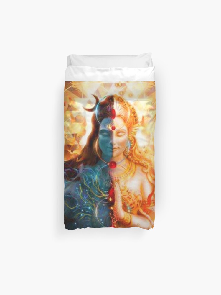 Shiva And Parvati Masculine And Feminine Duvet Cover By Raxstar