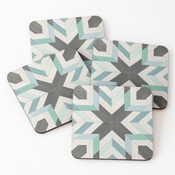 Item preview, Geometric Art with a Coastal Sea Glass Theme designed and sold by Amber Seymour.