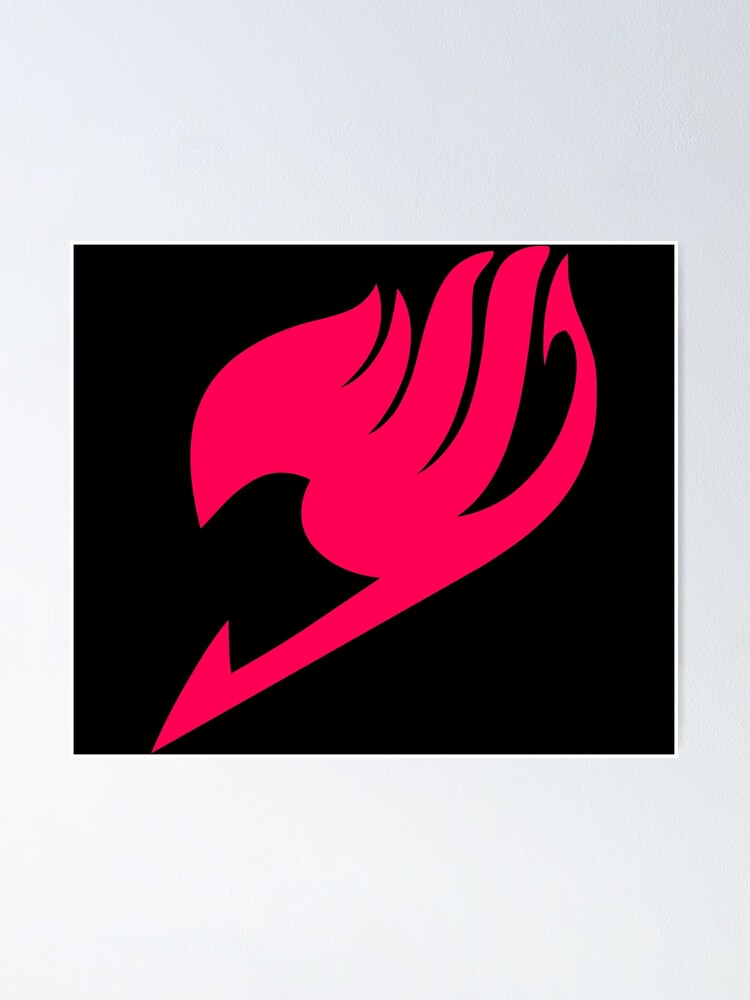 Fairy Tail Logo Pink Poster By Astlogo Redbubble