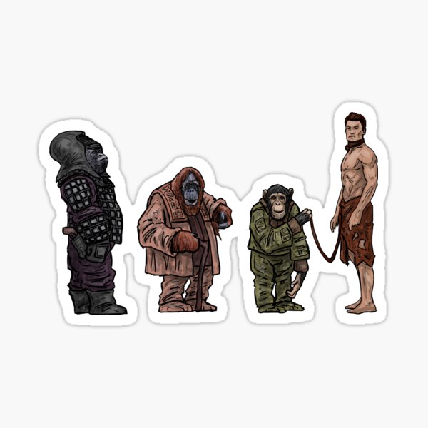 The New Retro Apes Sticker