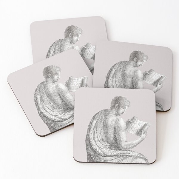 Item preview, Classical Scholar with Ancient Scroll Herculaneum Engraving designed and sold by AntiqueImages.