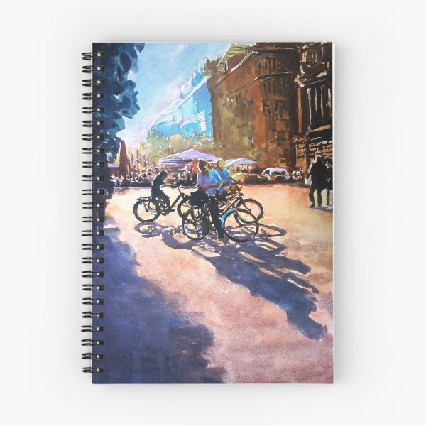 Item preview, Bicycle shadows on the sunny street designed and sold by ZlatkoMusicArt.