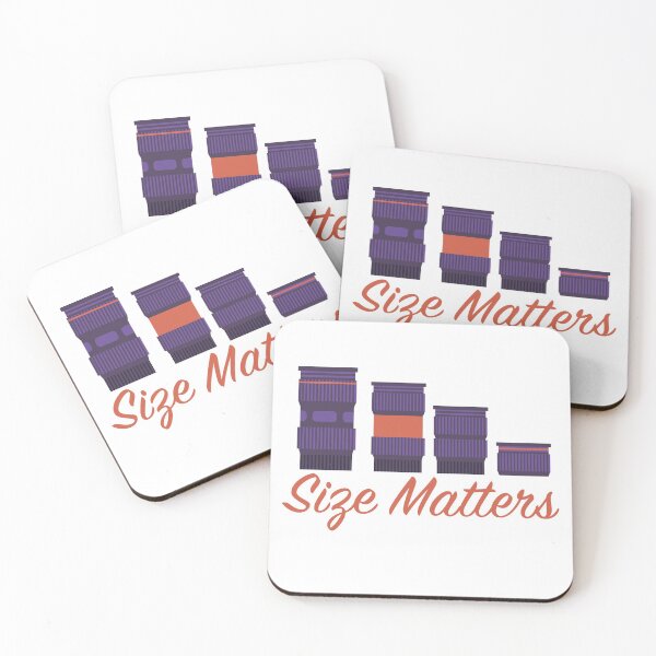 Item preview, Size Matters - Photography quote with different size lens designed and sold by DouglasB.