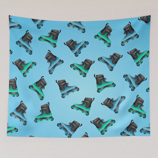 Item preview, Aggressive Skates Pattern Blue designed and sold by HenrisKas.