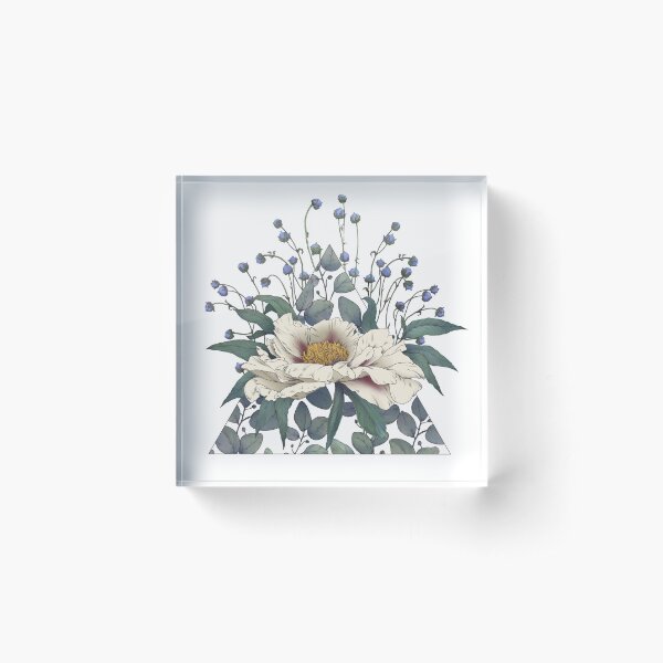 The Peony Triangle, from Poison Flower series Acrylic Block