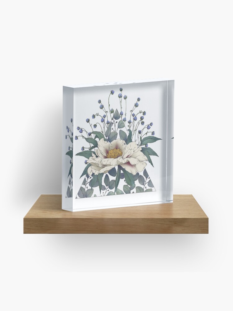 Thumbnail 1 of 5, Acrylic Block, The Peony Triangle, from Poison Flower series designed and sold by FINCHFINCHER.