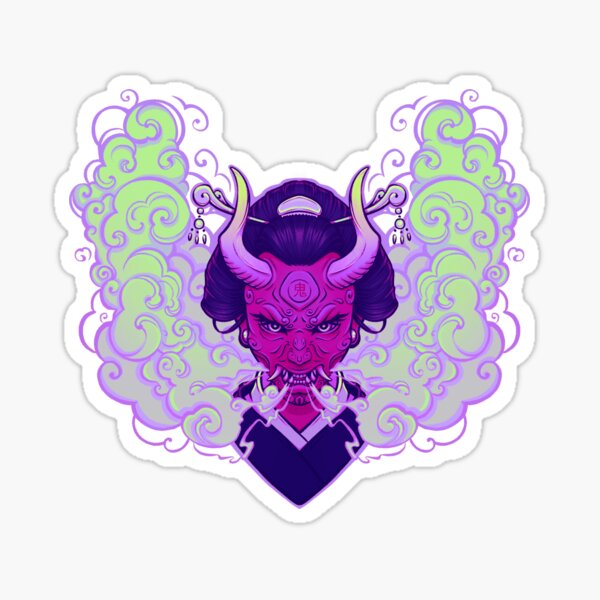 Oni - neon Sticker