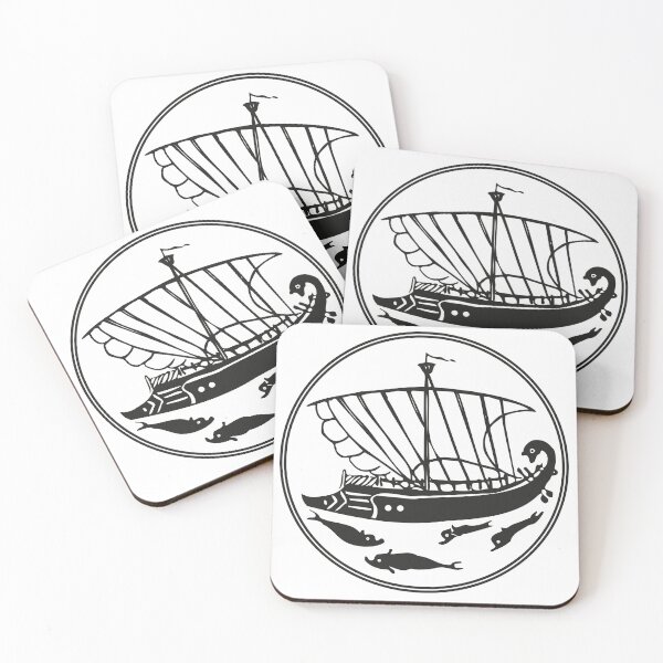Item preview, Dionysus ship with dolphins designed and sold by tribesymbols.