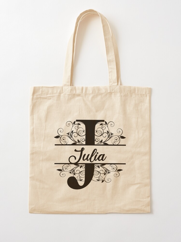Initials and Last Name Customized Embroidered Tote Bag 100% Cotton