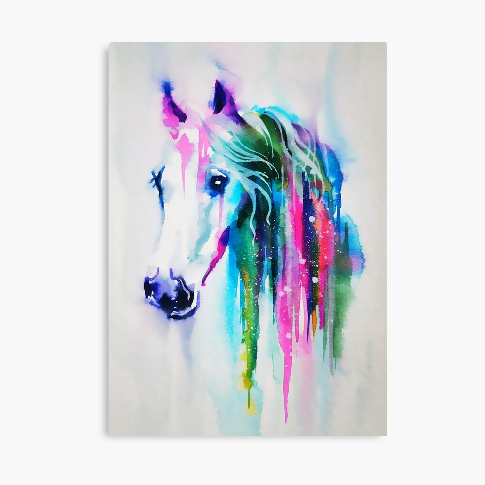 Learning Colors, Rainbow Horse with Glitter, Colorful horse