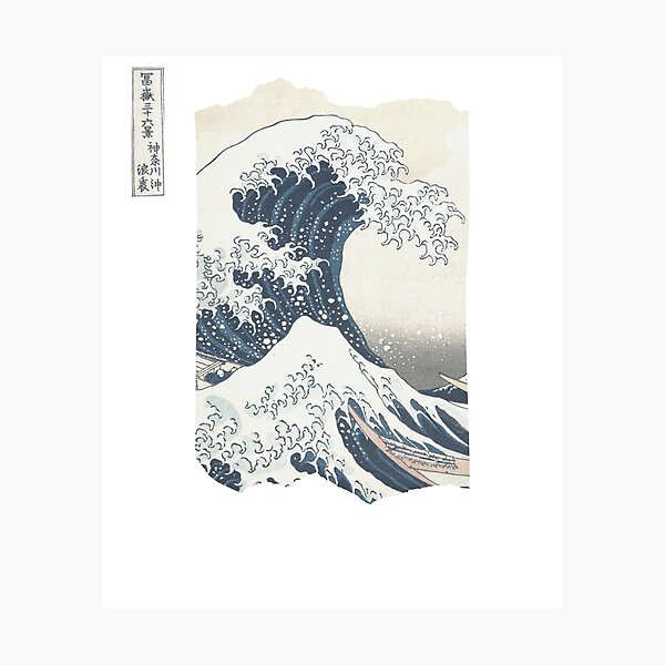 Item preview, great wave off kanagawa ukiyo-e designed and sold by GrasslandDesign.