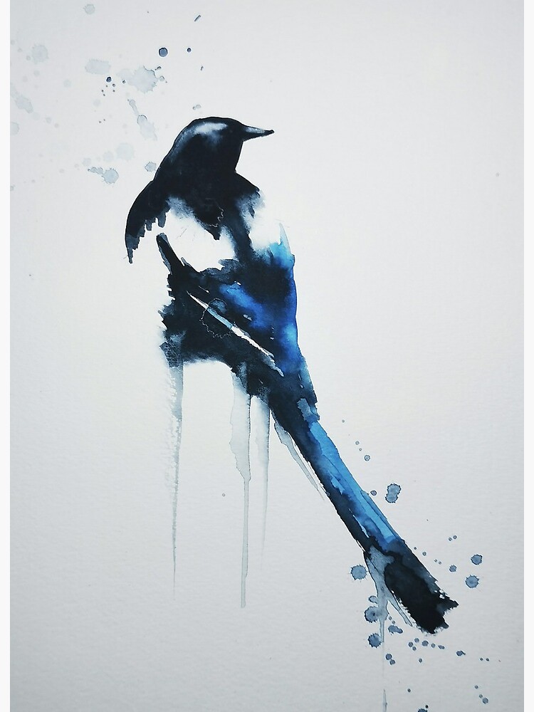 magpie watercolour