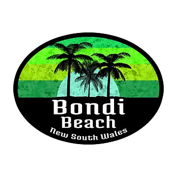 Artwork thumbnail, Bondi Beach New South Wales Australia Surfing Surf Sydney by DESTINATIONS DECAL