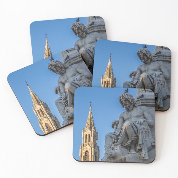 Item preview, France. Nimes. Fountain & Bell Tower. designed and sold by vadim19.