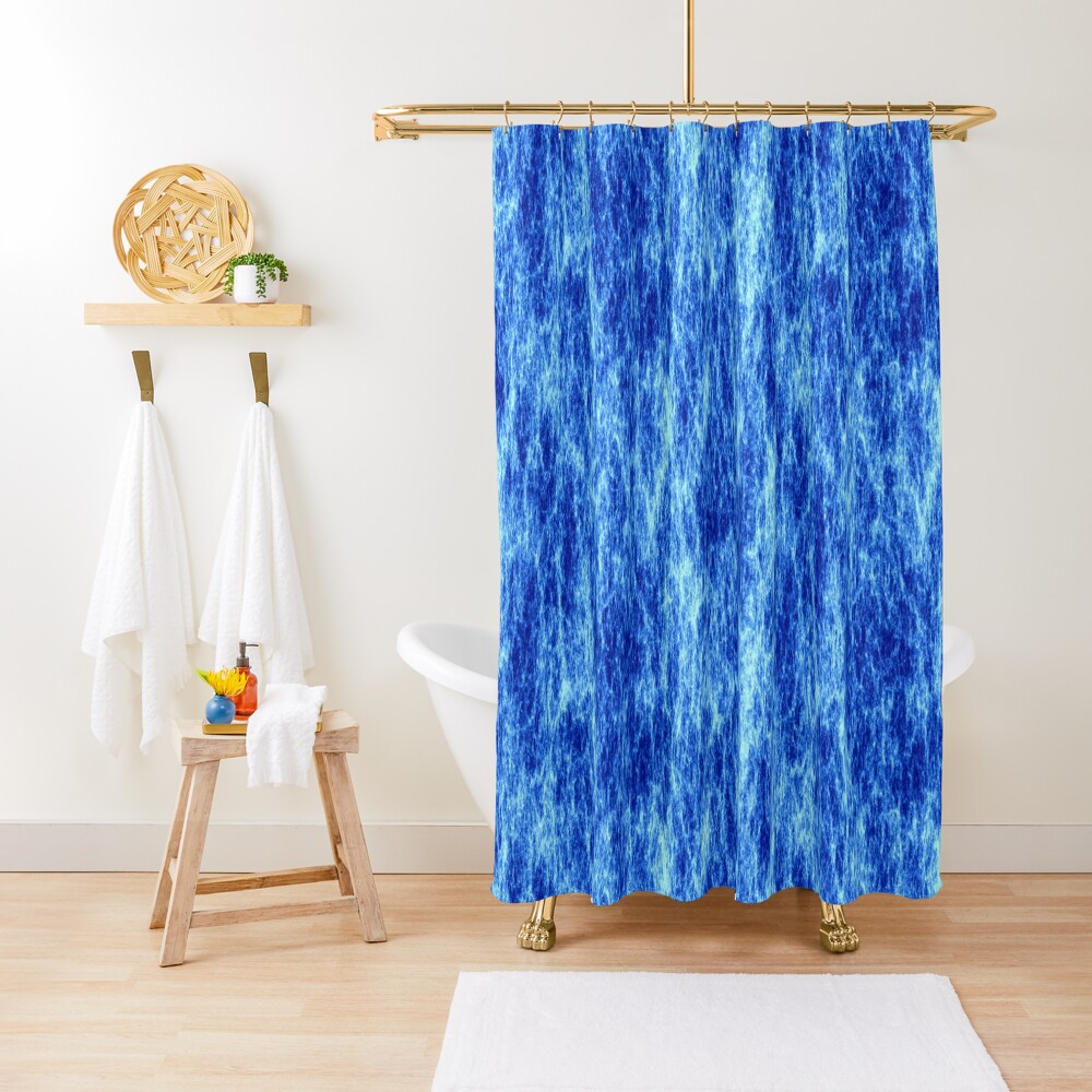 High voltage,blue energy. Shower Curtain