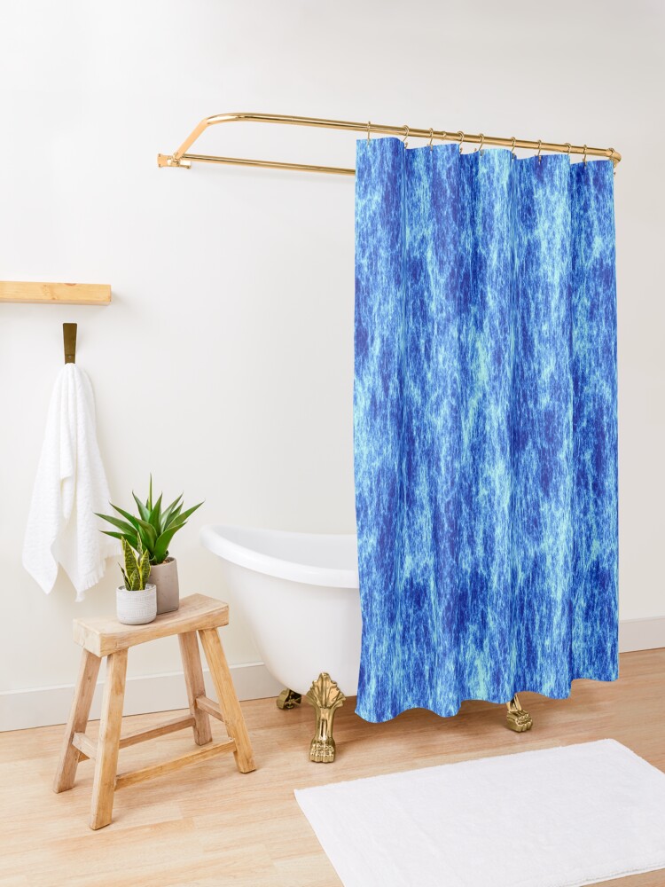 Alternate view of High voltage,blue energy. Shower Curtain