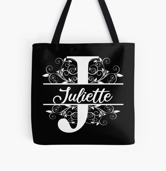 Personalized Name Monogram J - Juliette - Letter J Tote Bag for