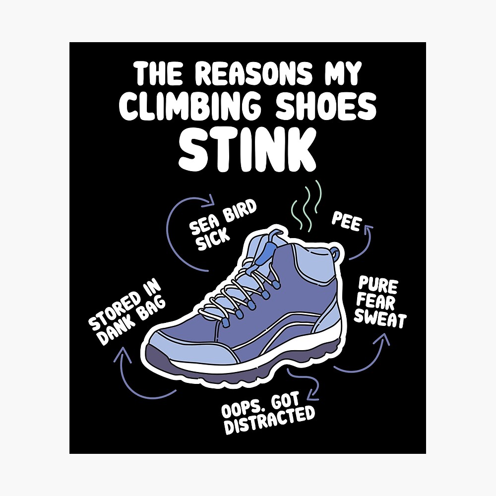 stinky climbing shoes