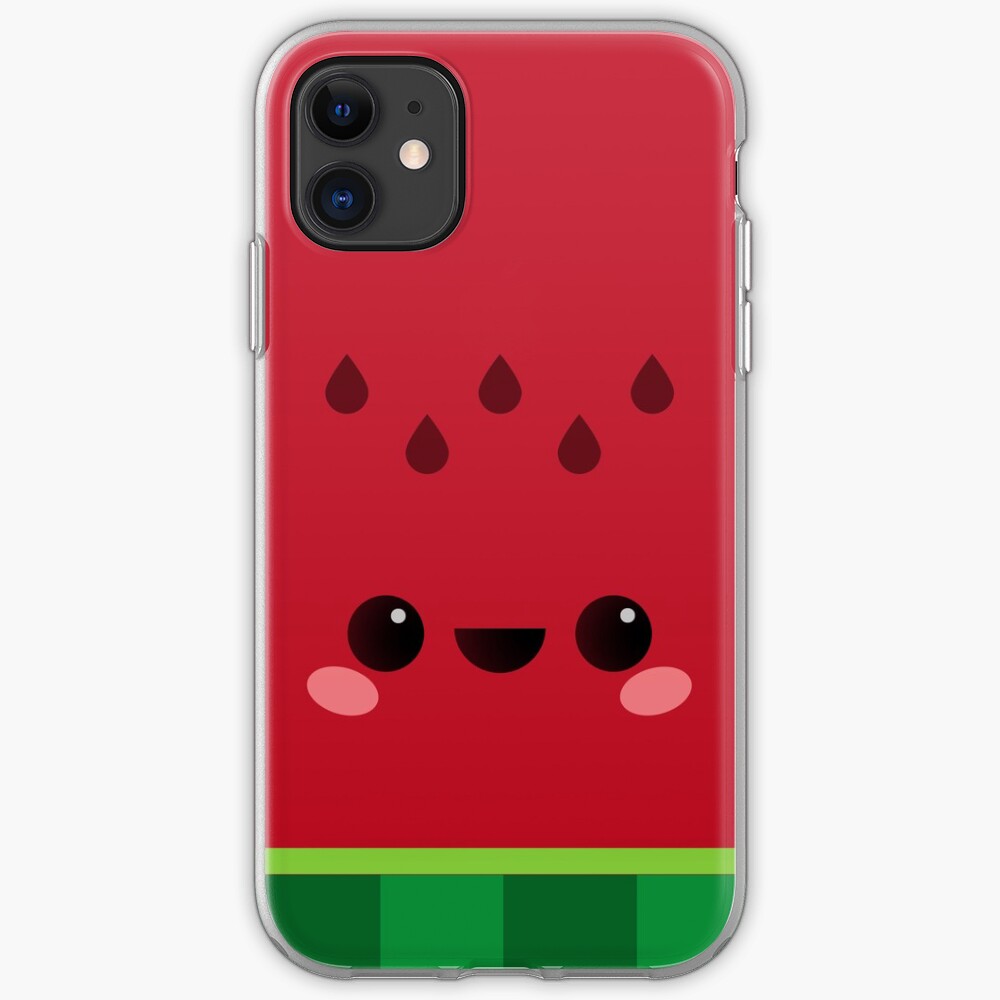 Wally the Kawaii Watermelon. So cute! iPhone Case & Cover