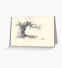 "Serenity" ink wash watercolor on paper. Greeting Card