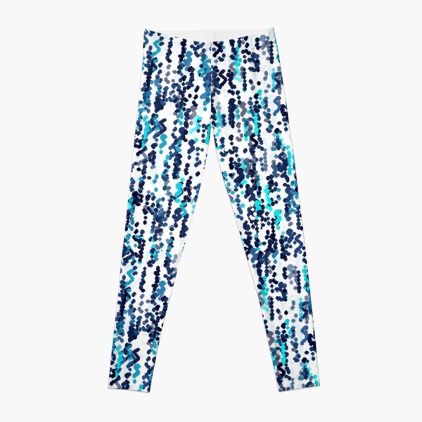 "Sea Bubbles" Deep Sea Blues Pattern Leggings