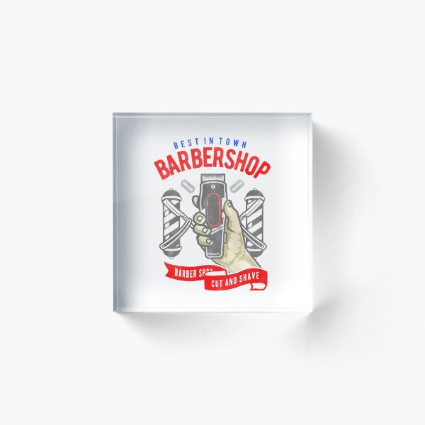 Barbershop Acrylic Block