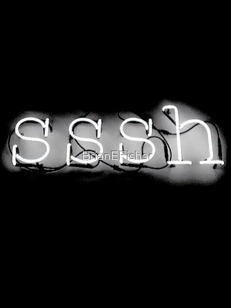 Sssh Neon Postcard By Brianefisher Redbubble