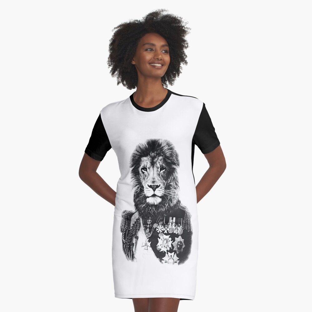 King Of The Jungle Graphic T Shirt Dress By Jmanthegemini