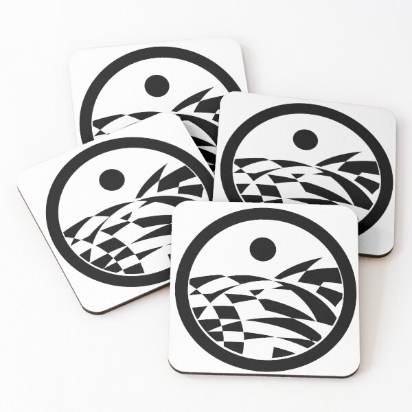 Item preview, Sea in Black and White, simple minimal geometric art in a circular frame. designed and sold by BDLVandFriends.