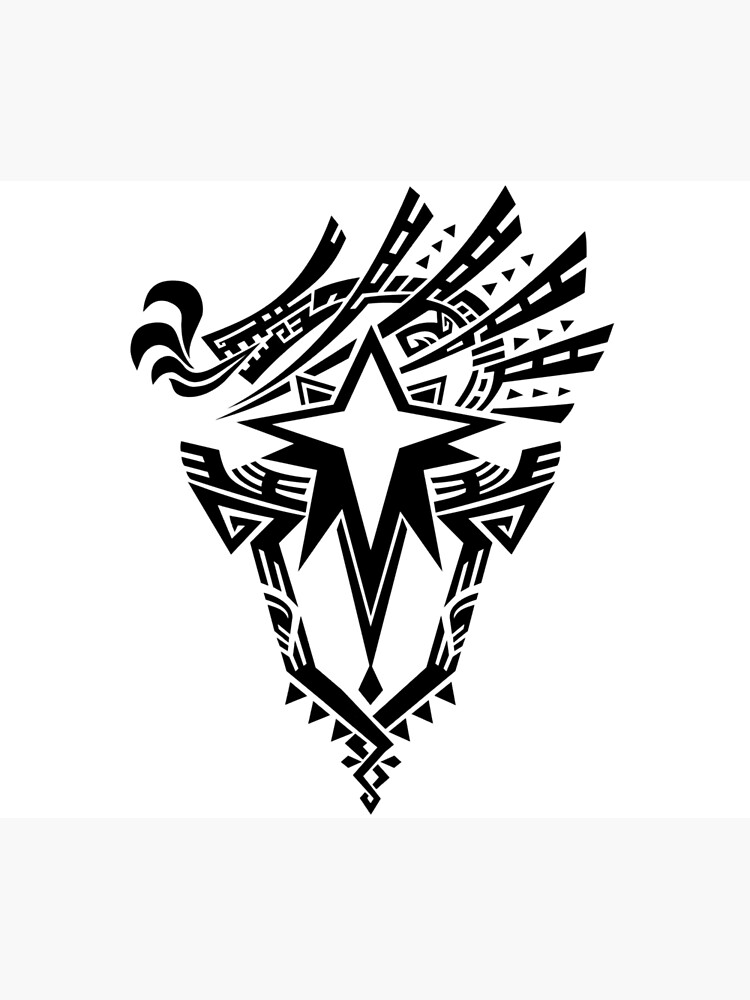 Premium Vector | Cool monster horn black tattoo design