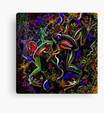 "PSYchedelic Frogs" Canvas Print