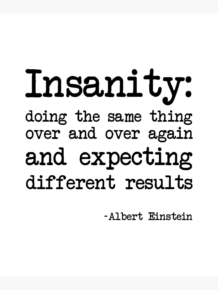 the definition of instanity by einstein